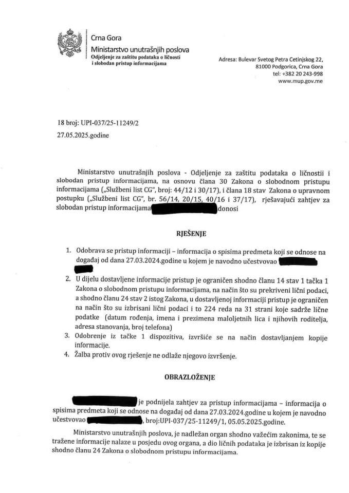 rješenje br. 18-UPI-037/25-11249/2