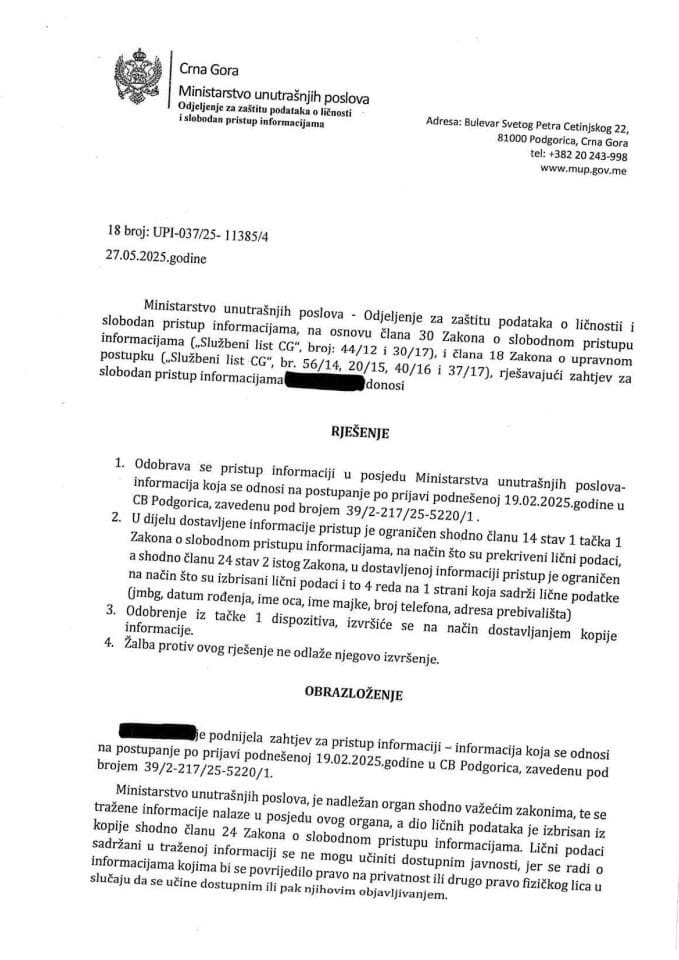 rješenje br. 18-UPI-037/25-11385/4