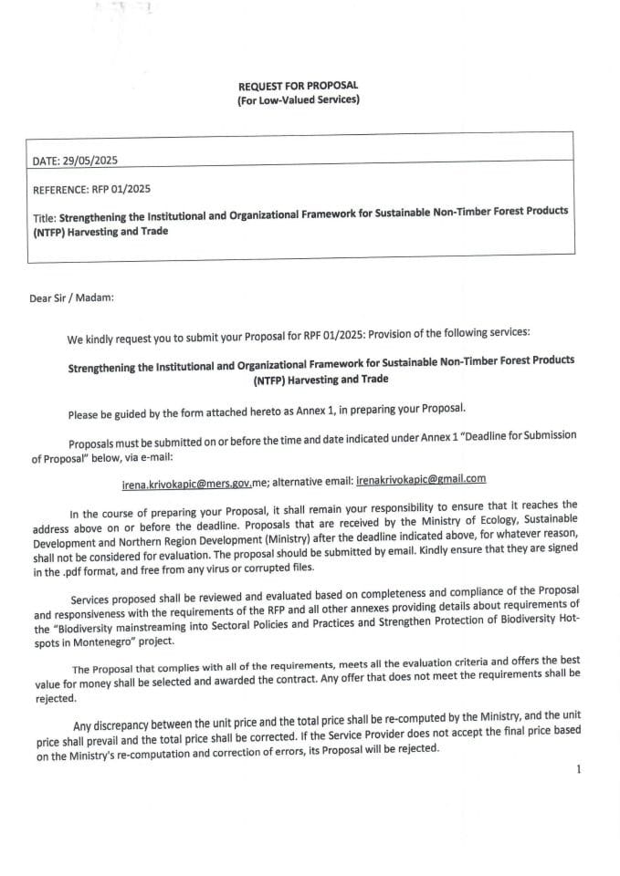 РФП_Институтионал анд Организатионал Фрамеwорк фор Сустаинабле НТФП Харвестинг анд Траде