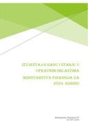 Izvještaj o radu i stanju u upravnim oblastima Ministarstva finansija za 2024. godinu