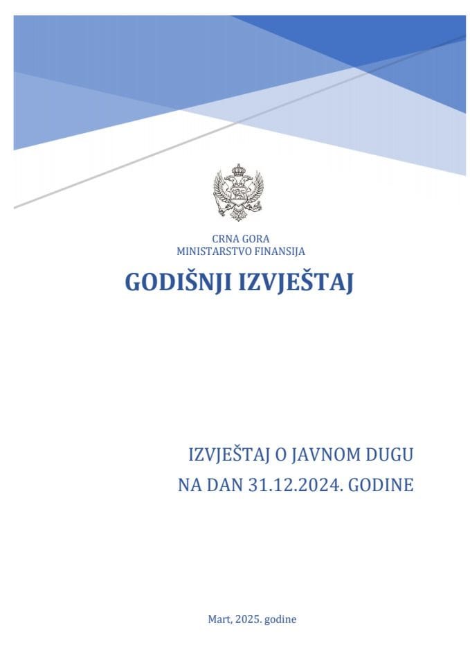 Izvještaj o javnom dugu na dan 31.12.2024. godine