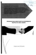 Program rada Ministarstva ekonomskog razvoja 2025.