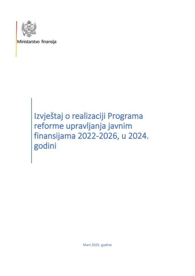 CG Izvjestaj o realizaciji PFM u 2024