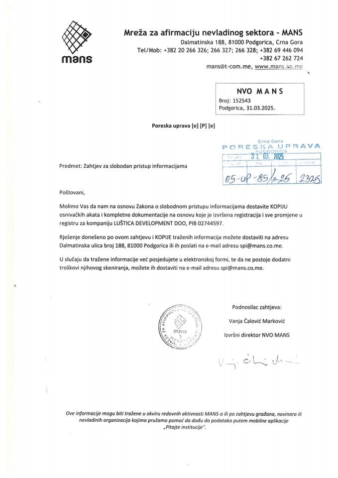 Rješenje 05/02-UP-85/2-25