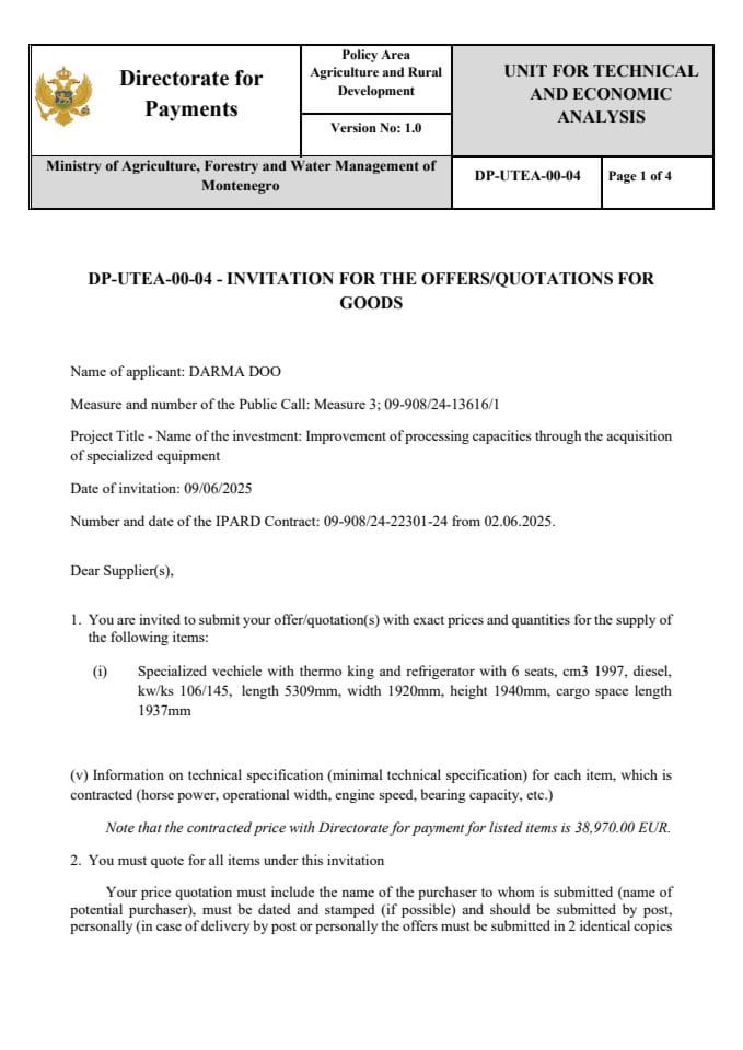 Specialized vechicle