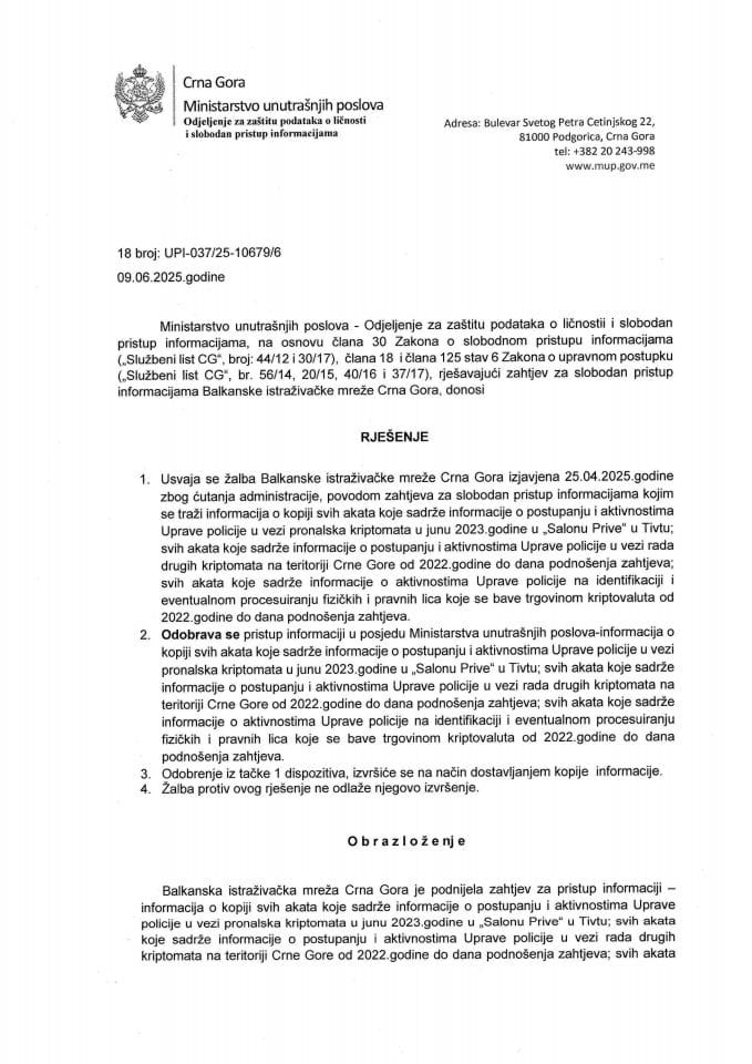 rješenje br. 18-UPI-037/25-10679/6