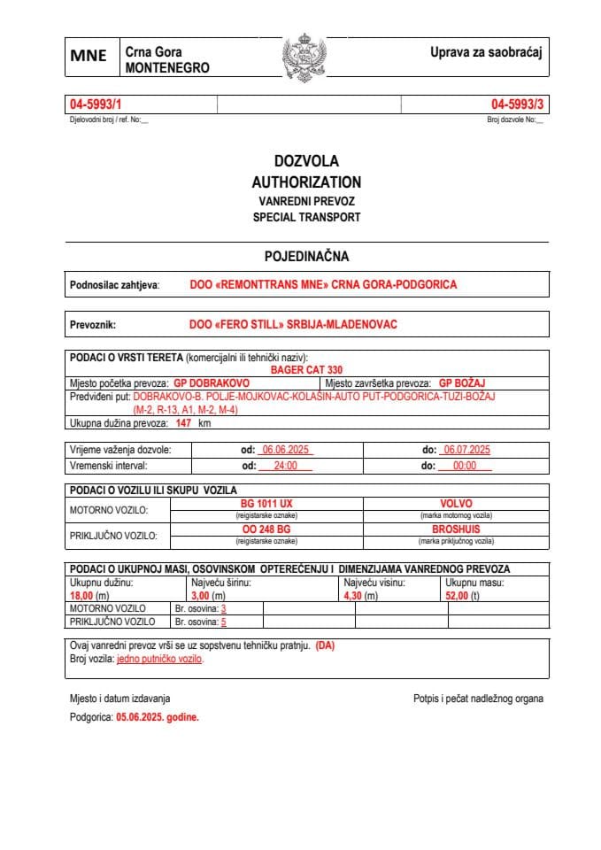 REMONTTRANS MNE 04-5993-FERO STILL