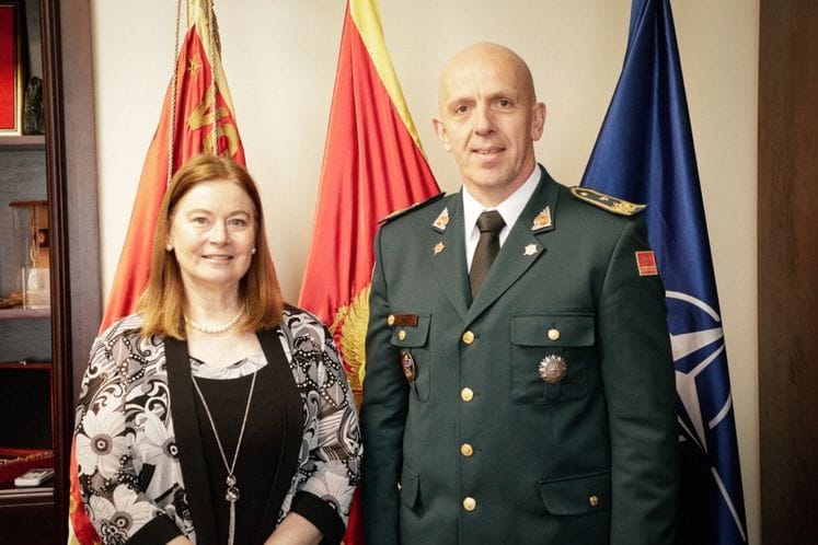 Načelnik GŠ VCG Vuksanović sa ambasadorkom SAD u Crnoj Gori, NJ.E. Džudi Rajzing Rajnke
