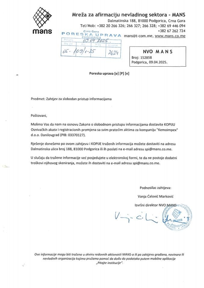 Rješenje 05/02-UP-109/2-25