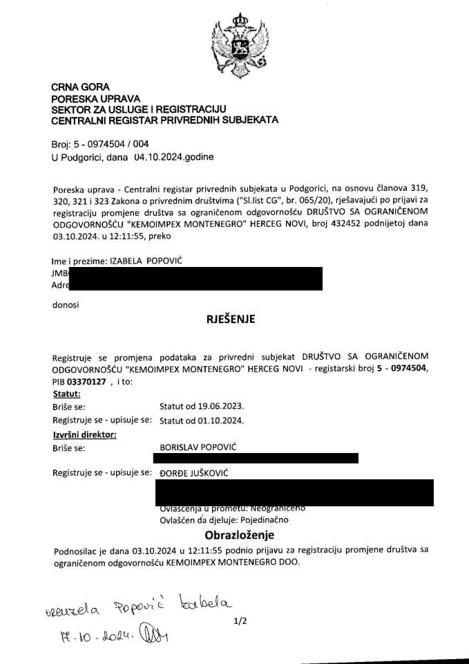 Informacija IV 05/02-UP-109/4-25