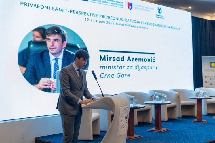 Azemović na Privrednom samitu u Sarajevu: Dijaspora je strateški partner razvoja
