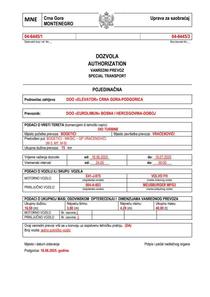 ELEVATOR 04-6445-EUROLIMUN
