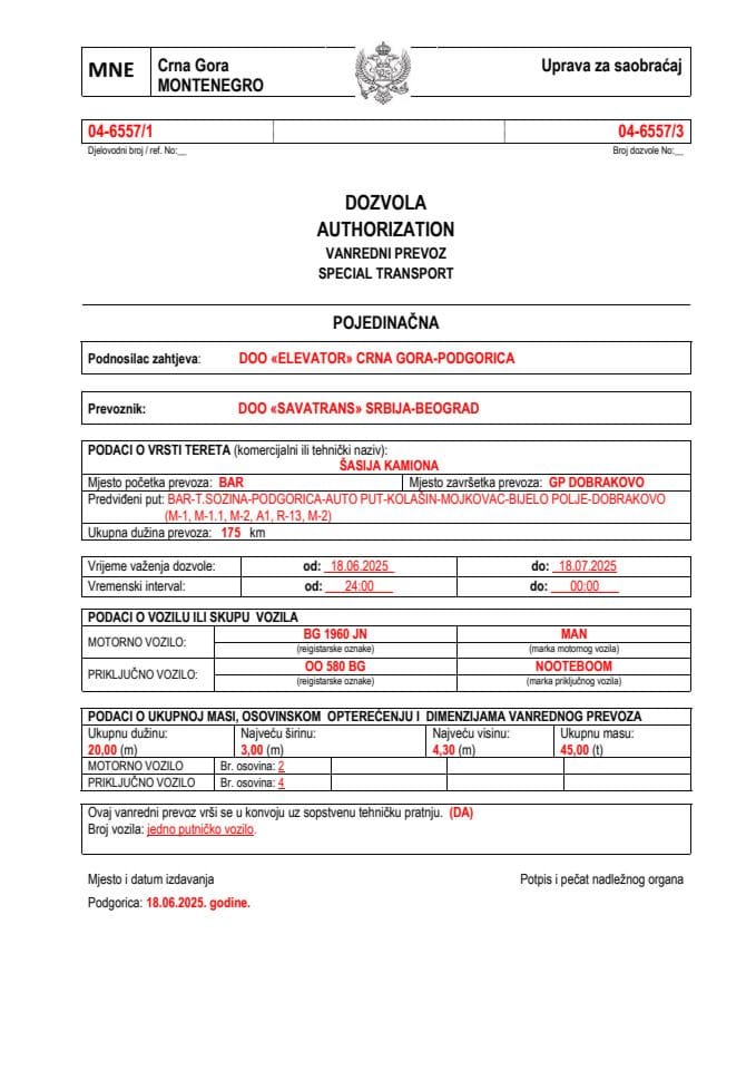 ELEVATOR 04-6557-SAVATRANS