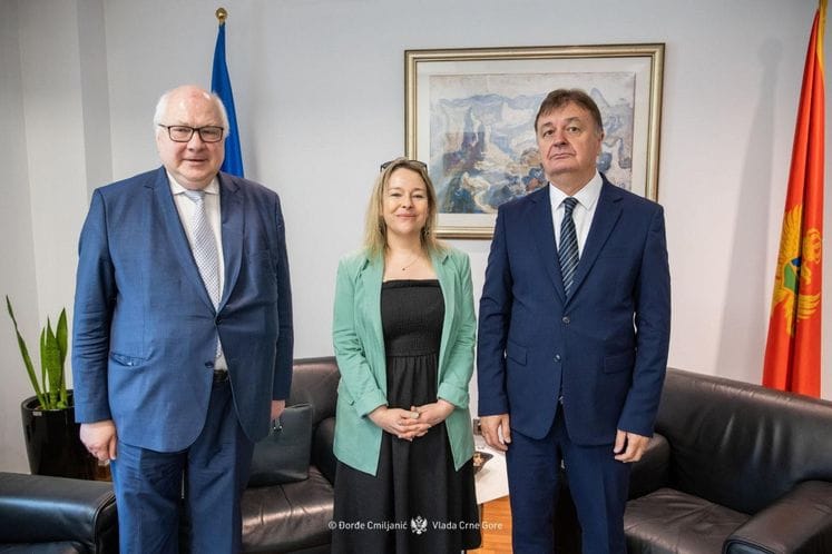 Potpredsjednik Aleksić sa francuskim savjetnikom za vjerska pitanja Žan-Kristofom Pooselom