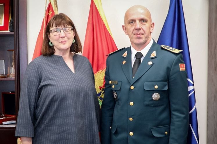 NGŠ VCG, bg Miodrag Vuksanović sa britanskom ambasadorkom u Crnoj Gori Don Meken