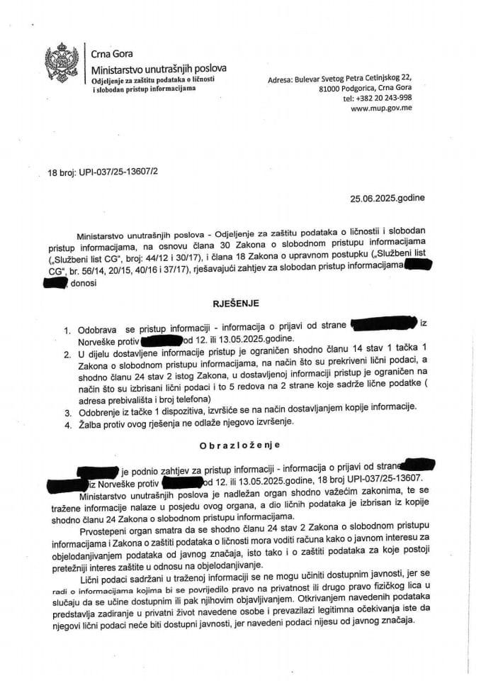 rješenje br. 18-UPI-037/25-13607/2