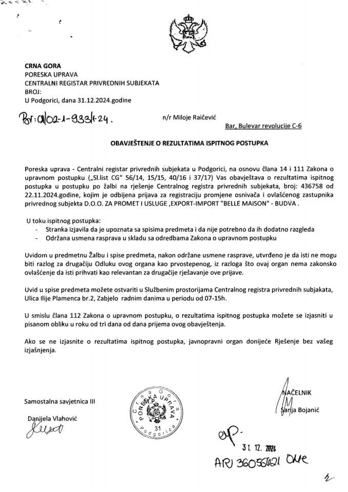 Informacija I 05/02-UP-83/4-25