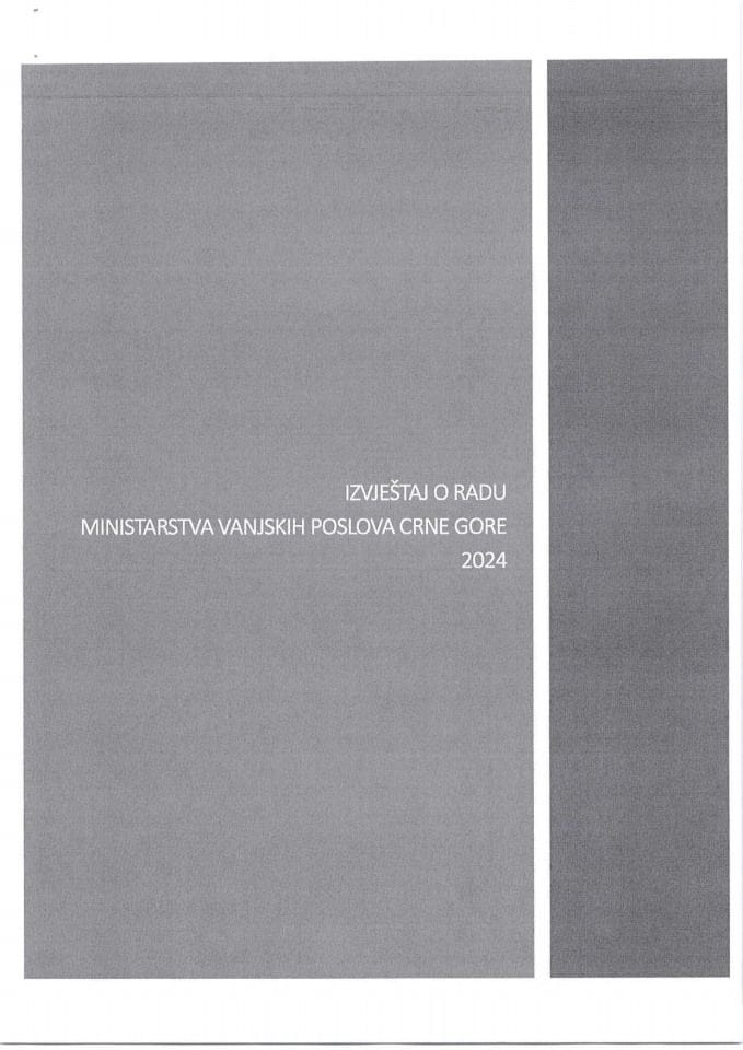 Извјештај о раду Министарства вањских послова за 2024. годину