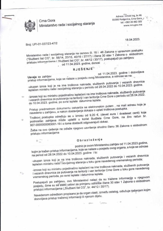 Rješenje br. UPI-01-037-23-47-2