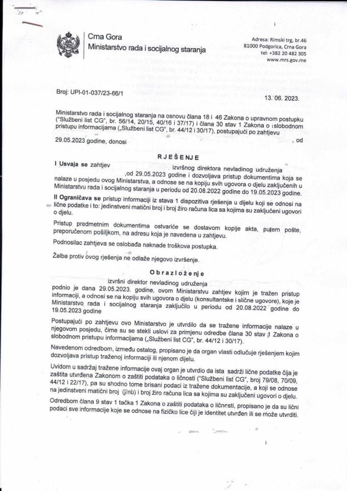 Rješenje br. UPI-01-037-23-66-1