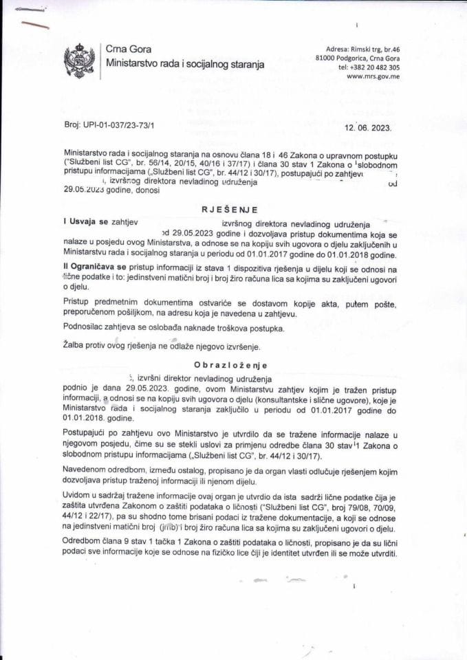 Rješenje br. UPI-01-037-23-73-1