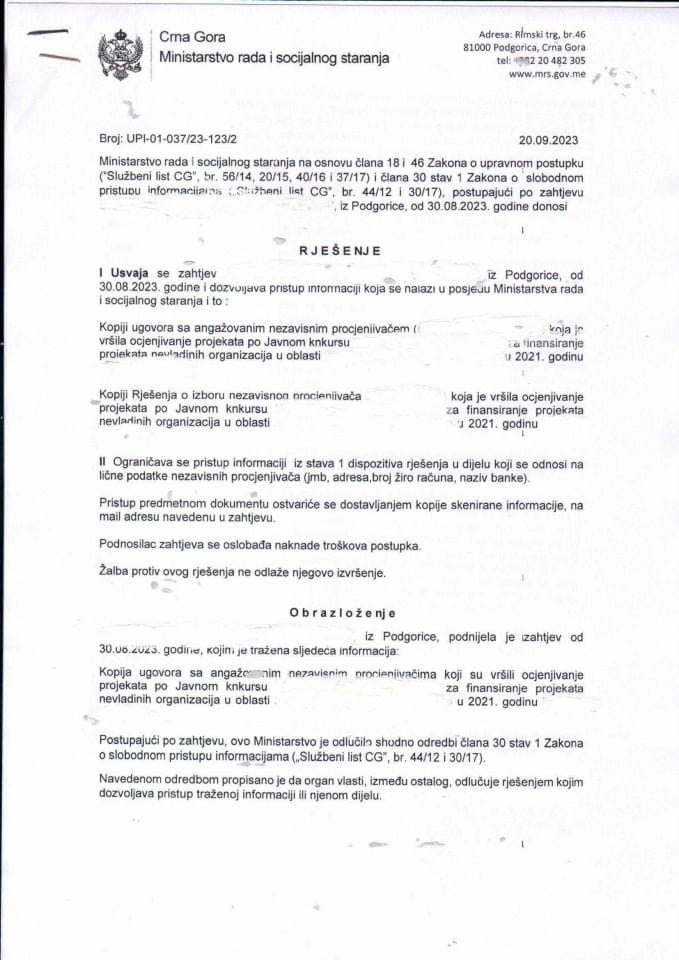 Rješenje br. UPI-01-037-23-123-2