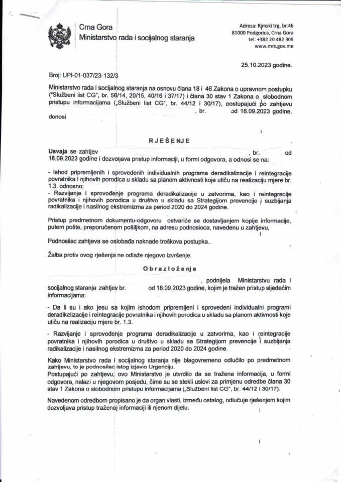 Rješenje br. UPI-01-037-23-132-3