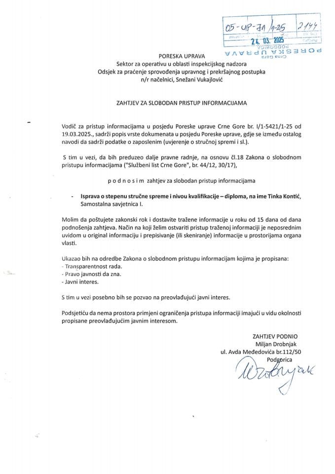 Rješenje 05/02-UP-71/2-25