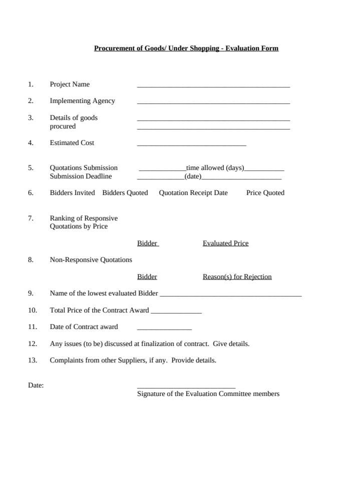 RFQ-Goods_Evaluation Form