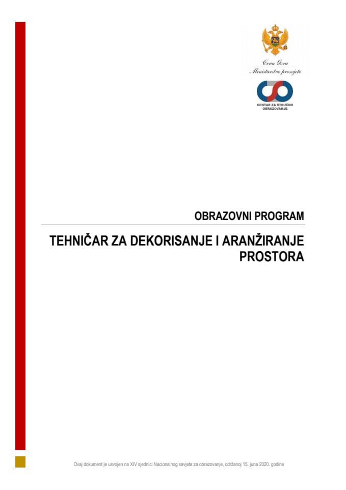 OP 060241 TEHNIČAR ZA DEKORISANJE I ARANŽIRANJE PROSTORA