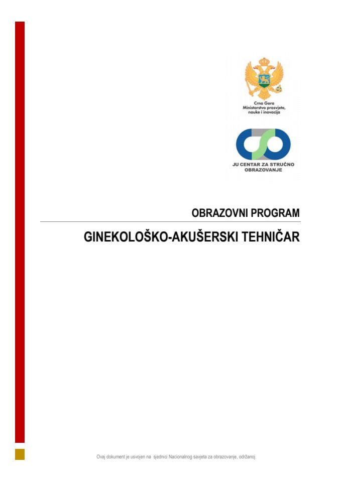 OP 090141 GINEKOLOŠKO-AKUŠERSKI TEHNIČAR