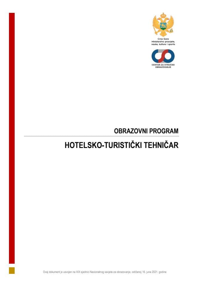 OP 100141 HOTELSKO-TURISTIČKI TEHNIČAR
