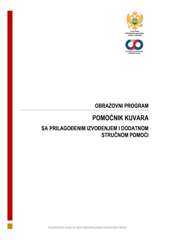 POP 100120 POMOĆNIK KUVARA