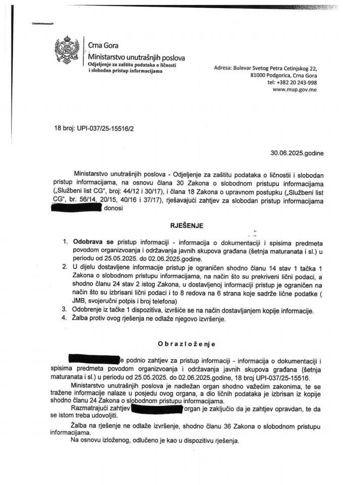 Rješenje 18 broj UPI-037-25-15516-2