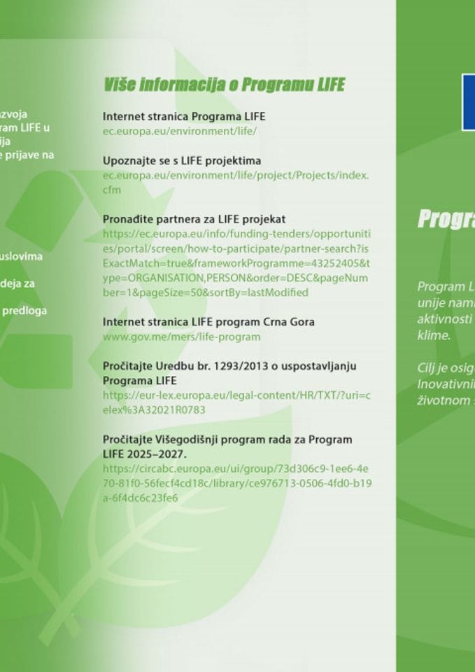 Life program informativni flajer