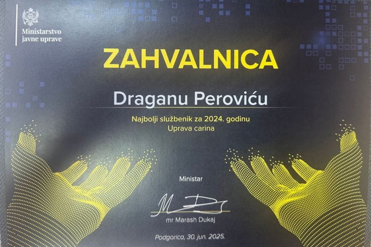 Priznanje za posvećenost i izvrsnost
