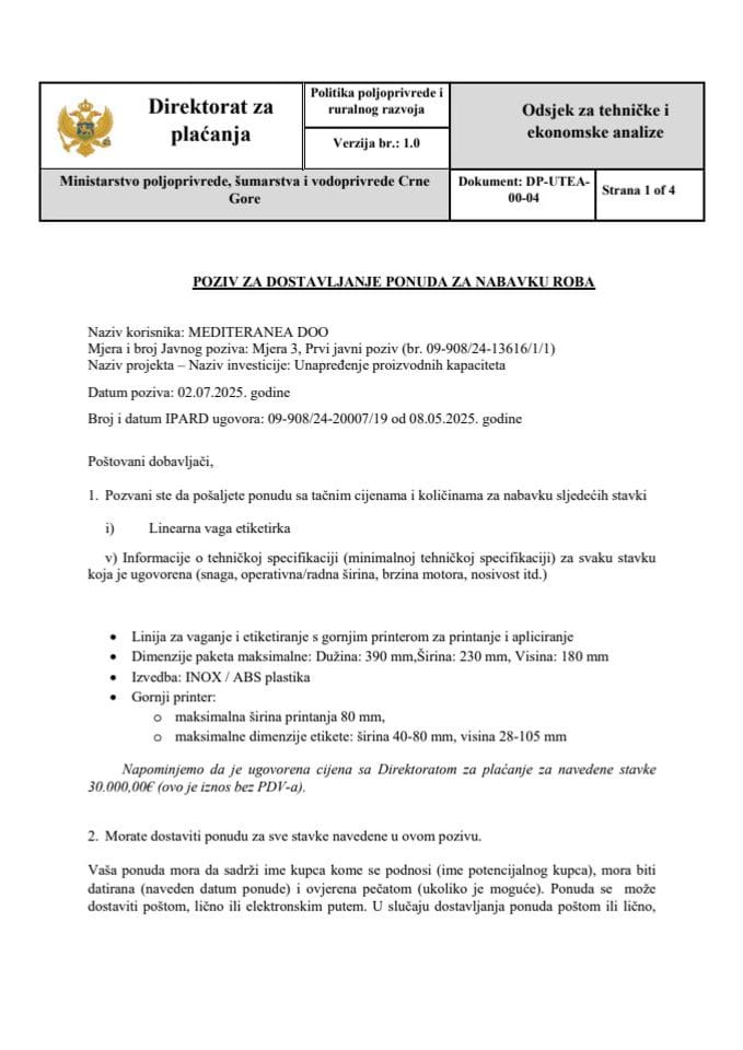 poziv-za-dostavljanje-ponuda-za-nabavku-robe-linearna vaga etiketirka