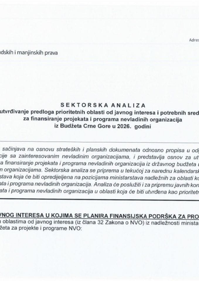 Nacrt Sektorske analize_Rodna ravnopravnost 2026