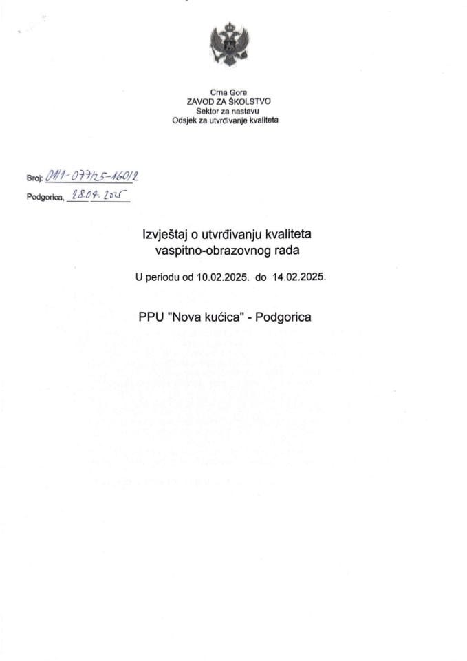 PPU "Nova kućica" - Podgorica