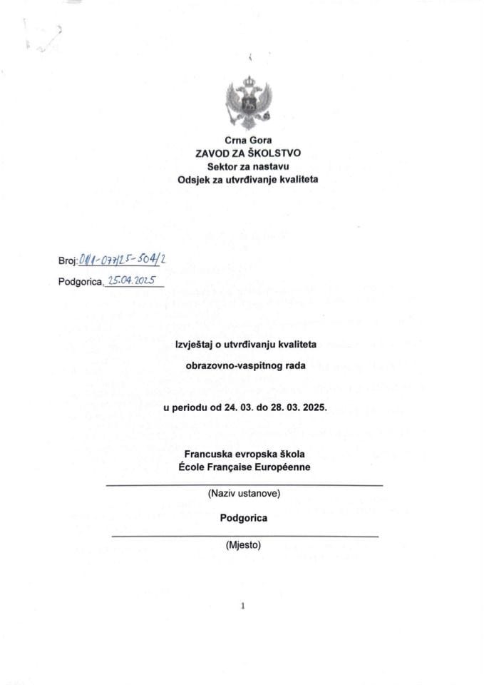 Francuska evropska škola - Podgorica