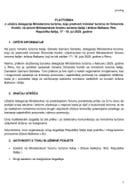 Predlog platforme o učešću delegacije Ministarstva turizma, koju predvodi ministarka turizma mr Simonida Kordić, na prvom Ministarskom forumu turizma Italije i država Balkana, Rim, Republika Italija, 17 - 18. jul 2025. godine