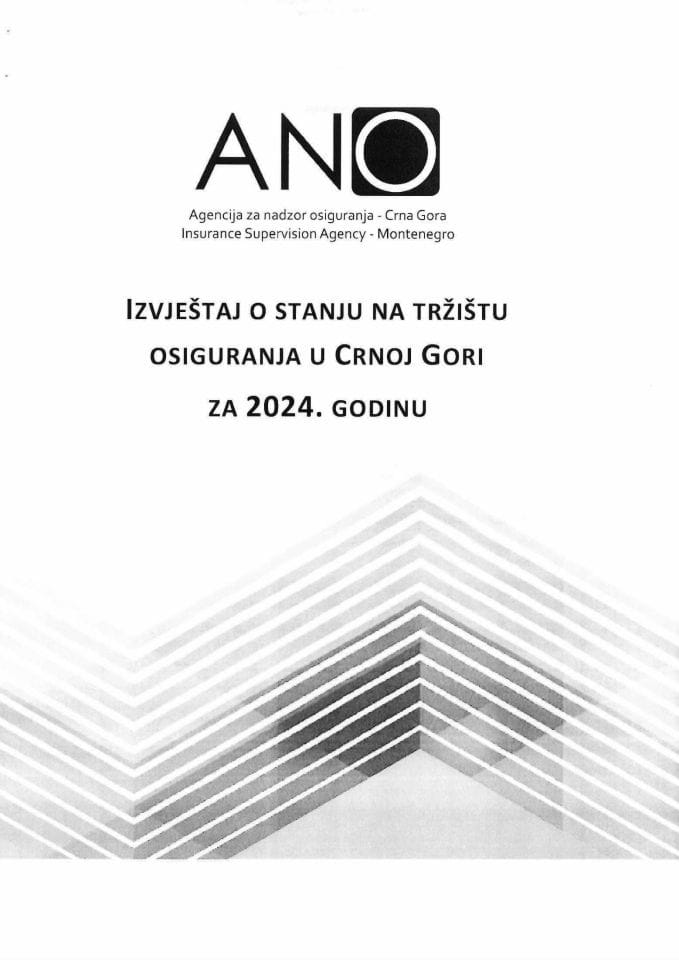 Izvještaj o stanju na tržištu osiguranja u Crnoj Gori za 2024. godinu