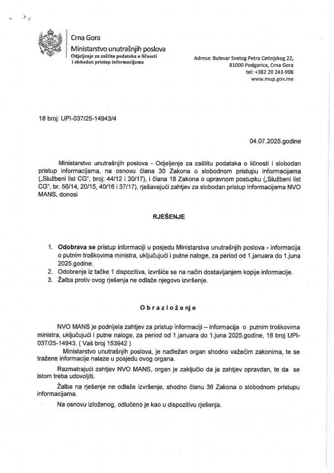 rješenje br. 18-UPI-037/25-14943/4