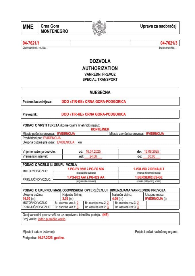 TIR-KE 04-7621-jul-mjesečna