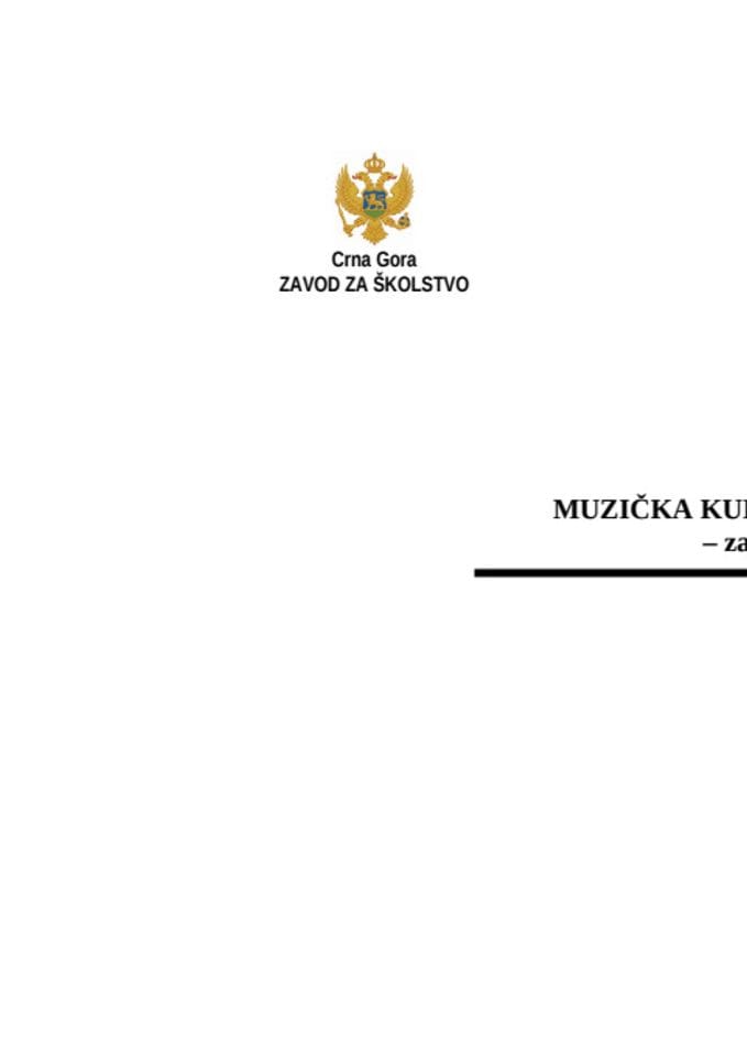 MUZIČKA KULTURA CRNE GORE – za crnogorsku dijasporu (10 časova)