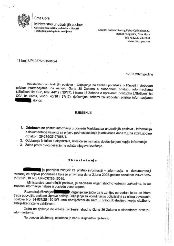 rješenje br. 18-UPI-037/25-15010/4