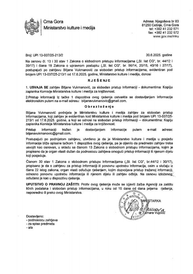 Rj. SPI Biljana Vukmanovic