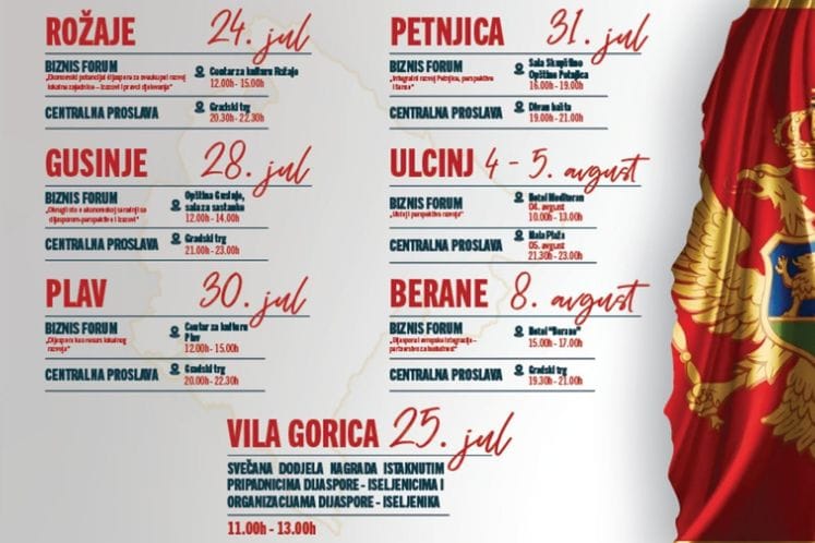 DANI DIJASPORE 2025 - KALENDAR AKTIVNOSTI