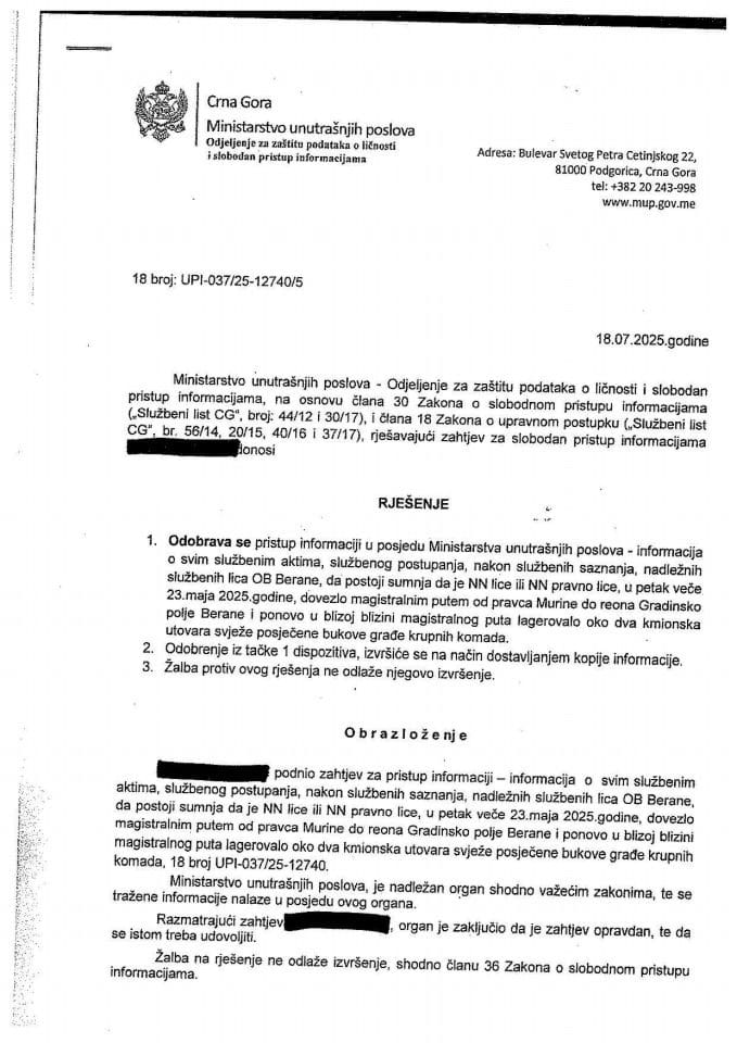 rješenje br. 18-UPI-037/25-12740/5