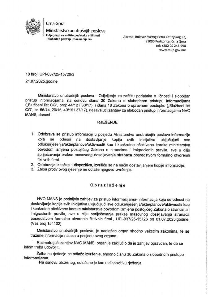 rješenje br. 18-UPI-037/25-15726/3